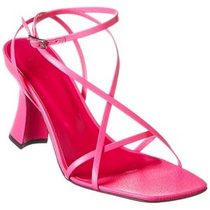 BY FAR Pink Kersti Textured-Leather Sandals EU40 US10 (run a little small) NIB